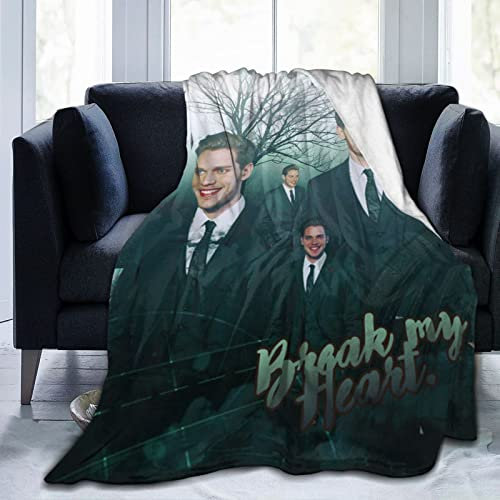 LOUJIN Dominic Schauspieler Sherwood superweiches Flanell-Fleece, leichte Überwurfdecke, Klimaanlagendecke, Couch, Sofa, Schlafzimmer, 125 cm x 100 cm