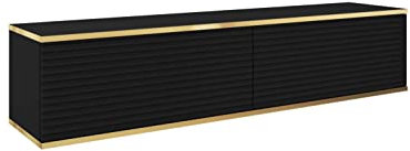 Meuble TV élégant - Design Moderne avec Fonction Push-to-Open. D : L : 135 cm, H : 30 cm, P : 32 cm