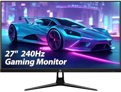 Z-Edge 27 Zoll Gaming Monitor 240Hz 1ms MPRT Full HD IPS LED Monitor, 400cd/m² Helligkeit, FreeSync, HDMI & DisplayPort, VESA Kompatibel - Schwarz