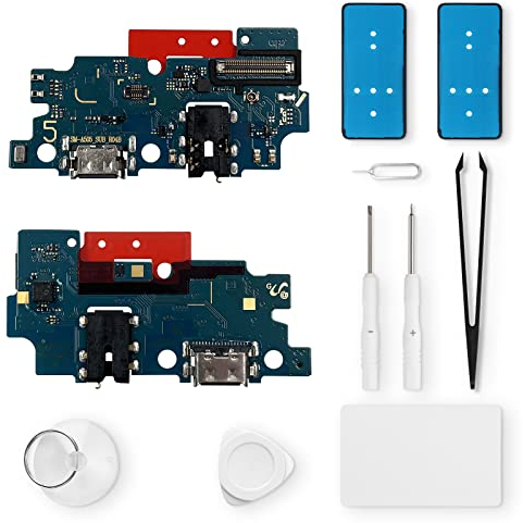 Eonpam ladebuchse ersatz für Samsung Galaxy A50 Charging Port USB Ladeanschluss Mikrofon Kopfhörerbuchse mit Reparaturset