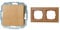 Kopp 618631089 Milano Buche Universalschalter & Abdeckrahmen 2-Fach Milano buche