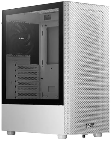 XPG Valor MESH (kompaktes ATX-Mid-Tower-Gehäuse, MESH-Frontpanel-Design, 3mm-gehärtetes Glas-Seitenpanel, vorinstallierte x4 120mm Lüfter)