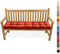 Lsjoaw Bankauflage Bankkissen 90X50X6CM Sitzauflage Sitzkissen Bank Bankpolster Sitzpolster Auflage für Gartenbank Sitzbank & Hollywoodschauke Outdoor/Indoor,Color#18 Rot Orange