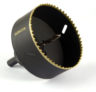 BINOTA Bi-Metall M42-Lochsäge 100 mm, für Metall, Holz, Sperrholz, PVC, Faserplatten, Gipsplatten