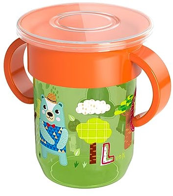 Taza de Aprendizaje para bebés Newwyt Botella de Agua de Aprendizaje antiasfixia de 360 ° Taza de Agua Infantil Segura y portátil a Prueba de Fugas Silicona + PP