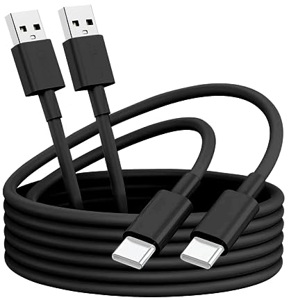 USB C Kabel, [2M 2 Stück ] ladekabel USB C Schnellladung und Synchronisierungskabel USB C für Samsung S10/S9/S8te 10te 9, Sony Xperia, Huawei P30/P20/Mate 20, schwarz