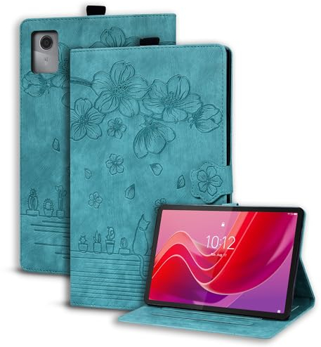 Succtopy Coque pour Lenovo Tab M11 11 Pouces 2024 (TB330) Housse Étui de Protection avec Support Fonction, Étui à Rabat avec Porte-Pencil pour Lenovo Tab M11 Vert Clair