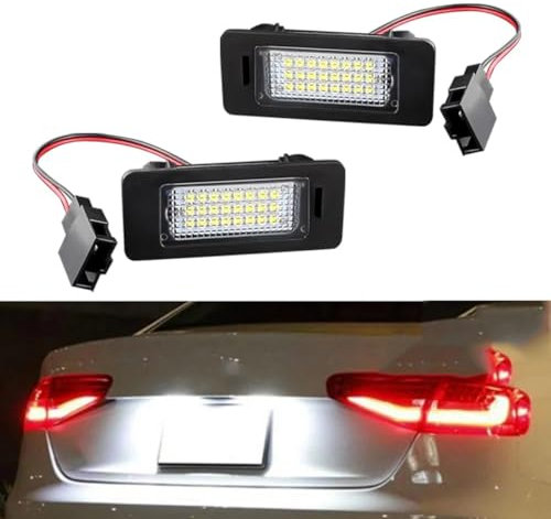 2PCS Car No Error Canbus Led License Number Plate Lights Bulb for A/udi A1 A4 B8 A5 S5 A6 S6 A7 Q5 TT TTS 2D 6000K White