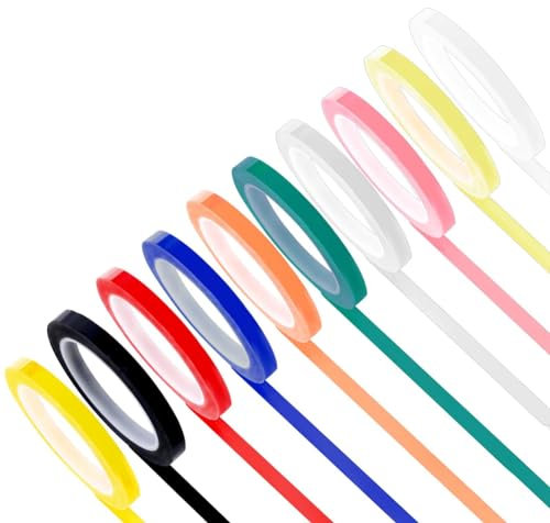 BLASHRD 10 Rollen Autoklav-Klebeband, Sterilisationsband, 0,24 Breite, 216,5 Länge, Instrumenten-Identifikationsband, 10 Farben, Einfach zu Verwenden