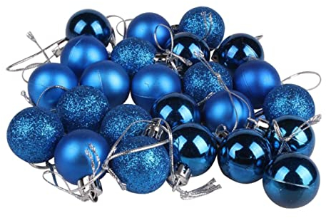 Alipis 24St Kugelverzierung Glitzer Weihnachtsbaum Kugeln Weihnachtskugeln Dekor weihnachtsdeko tierfiguren schmücken Dekorationen Goldener Ball hängende Kugeldekoration Weihnachten Lob