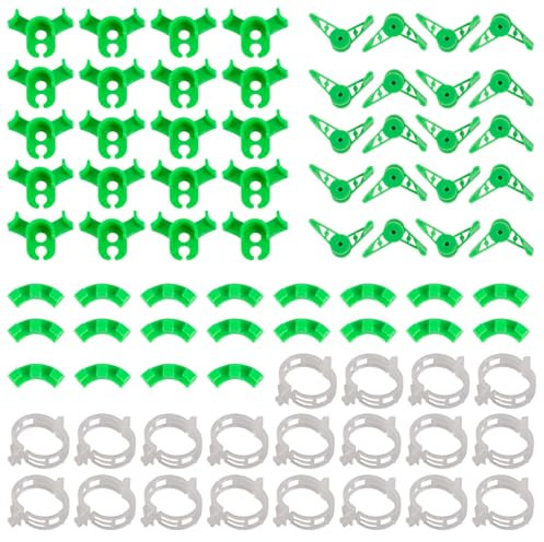 Fizdoqg 80 Stück Pflanzenbieger Low Stress Training Clips Pflanzenclips Tomaten Klammern für Pflanzen Bieger Clips Pflanzenstützclips, Pflanzenklammern Tomatenclips Zum Biegen von Pflanzenstämmen