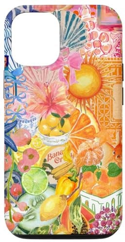 iPhone 12/12 Pro Coastal Summer Italian Mosaic European Preppy Coquette Case