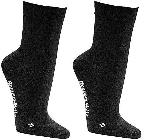 WOWERAT Wellness-Socken- Kurzschaft EXTRA -BREIT, extrafeine Qualität für Menschen mit Problemfüßen 2er-Bündel