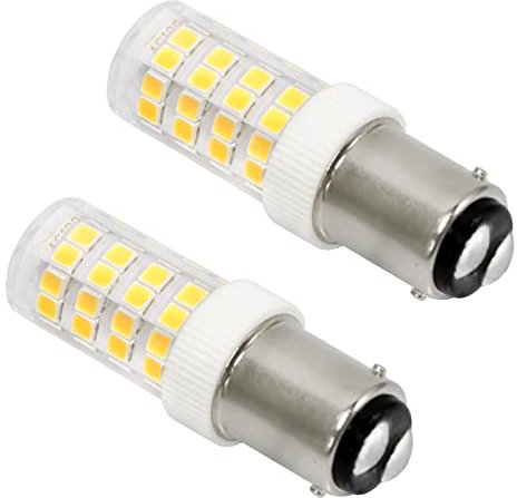SCNNC Bombilla Maquina Coser B15d LED 5W, 220-240V, No Regulable, 500LM Blanco Neutra 4000K, Equivalente Incandescente 40W, B15 Bombilla Bayoneta Maquina de Coser para Lámpara de Pared, paquete de 2