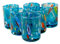 MurArt Bicchieri di Murano Set da 6 bicchieri da 300ml Collezione Tower in vetro soffiato a mano in lavorazione artigianale Made in Italy (ACQUAMARINA, SHOT)