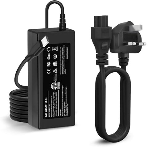 SEYGSTG 45W USB C Charger Compatible with Lenovo HP Acer Samsung Asus Dell Google Chromebook UK Series, Universal Power Cord AC Adapter