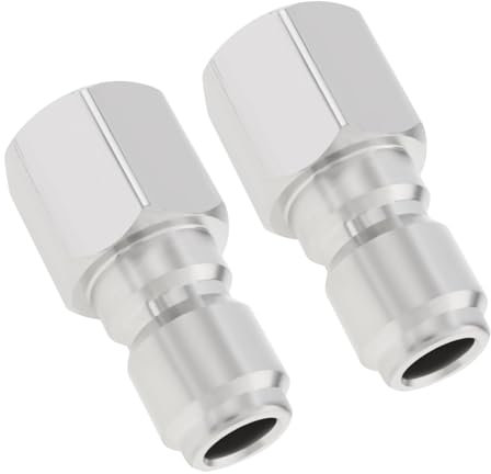 VIVIWI Lot de 2 raccords rapides en acier pour nettoyeur haute pression 3/8 raccord femelle simple à utiliser pour machines
