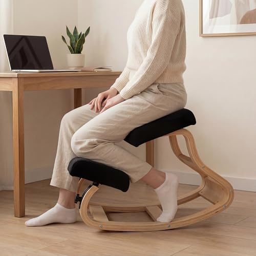 NYPOT Ergonomischer Kniestuhl mit verstellbaren Sitzen – Kniestuhl zur Haltungskorrektur & Knieschaukelhocker für Schreibtisch – Linderung von Rückenschmerzen und Unterstützung für Zuhause und Büro