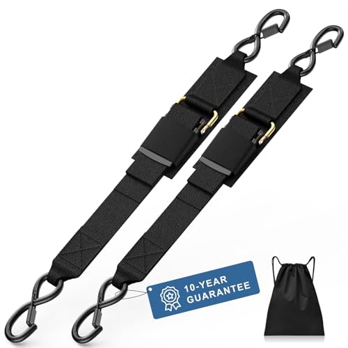 1208LB Heavy Duty Boat Tie Down Straps to Trailer, Anti-Corrosion 2 x 48 Adjustable Boat Trailer Straps for Trailering Safety with Jet Ski, Boat, Kayak, Pontoon, etc.