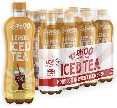 Typhoo • Lemon Iced Tea • Ready-to-Drink • 12 x 500ml | Lemon Iced Tea • Ready-to-Drink Soft Drink • Low Calorie • 12 x 500ml Bottles