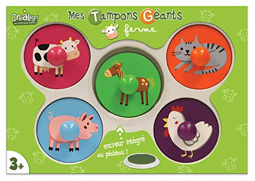 Crea Stempelset Farmtiere für kleine Kinderhände, 6-teilig