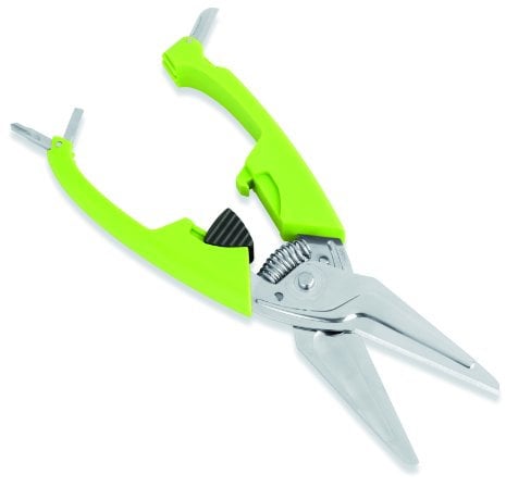 Kuhn Rikon Multi-tool Shears in green, Stainless Steel, 21.5 x 5 x 1.8 cm