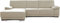 CAVADORE Eckcouch Corianne / Modernes Leder-Sofa mit verstellbaren Armlehnen und Longchair / 282 x 80 x 162 / Echtleder, weiß