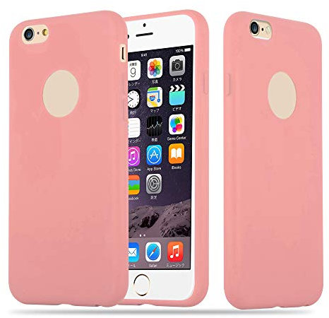 Cadorabo Custodia per Apple iPhone 6 / iPhone 6S in Candy Rosa - Morbida Cover Protettiva Sottile di Silicone TPU con Bordo Protezione - Ultra Slim Case Antiurto Gel Back Bumper Guscio