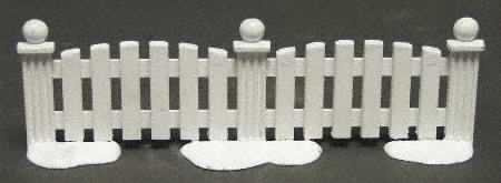 Department 56 Village Lattenzaun, Weiß, 4-teilig