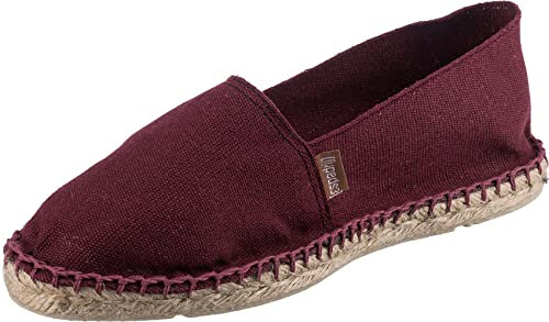 Espadrij L'Originale Classic Bordeaux weinrot Damen Espadrilles Sommerschuhe Leinen (38)