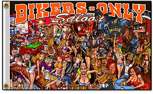 Hot Leathers (FGA1027 Multi; 3 'x5' Multicolor Bar Szene Biker Flagge