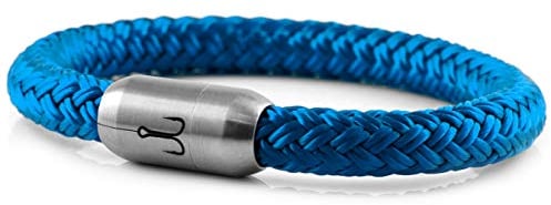 Fischers Fritze Armband Segeltau Makrele Stahlblau - Handgemacht im Geschenkkarton I Maritim & Wasserfest (19)