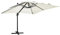 Oviala Parasol déporté Rotatif 3 x 3m en Aluminium écru