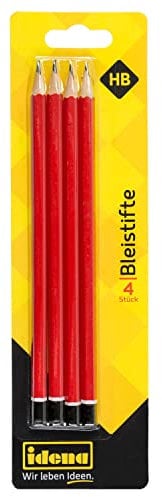 Idena 20012 - Bleistift, 4 Stück, Härte HB