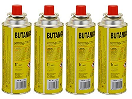 Starlet24 4X MSF-1a Butan Gas-Kartusche 227g für Gaskocher, Campingkocher, Heizung, Unkrautbrenner, Bunsenbrenner – geeignet für tragbare Gasgeräte, Lange Betriebsdauer, Sicherheitsventil