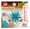 folia 404/1515 - Bastelset Bascetta Stern Winterornament türkis/kupfer, 32 Blatt, 15 x 15 cm, fertige Größe des Papiersterns ca. 20 cm, mit ausführlicher Anleitung - ideal zur zeitlosen Dekoration