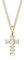 Elli PREMIUM Halskette Damen Kreuz Anhänger Elegant mit Topas aus 585 Gelbgold