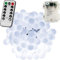 VOLTRONIC LED Partylichterkette, innen und außen, IP44, Batteriebetrieben, Fernbedienung, Größen- und Farbwahl, 100 LEDs, kaltweiß