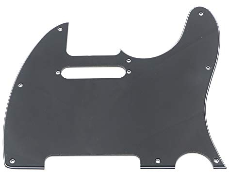 Unxuey 8 Hole Electric Guitar Pickguard Telecaster Scratch Plate for TL Electric Guitar Part, 3 Ply Black