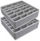 Yorgewd - 2 Pack, Foldable Drawer Dividers Wardrobe/Closet Organisers Storage Box for Socks, Ties, Underwear (Grey)