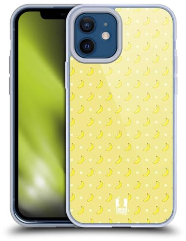 Head Case Designs Banana Mini Obst Muster Gelhülle [Militärischer Schutzgrad] Kompatibel Mit Apple iPhone 12 / iPhone 12 Pro Und Kompatibel Mit MagSafe