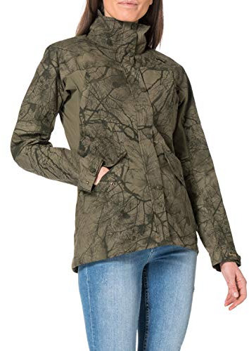 Fjallraven Damen Forest Hybrid W Jacket, Green Camo-Laurel Green, L EU