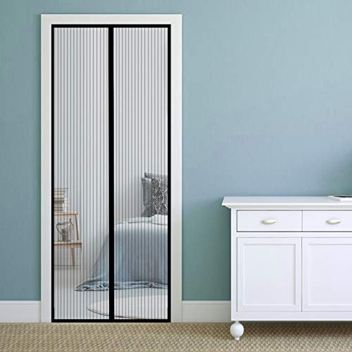 Zanzariera Finestra Magnetica 160x230cm Anti Zanzare Insetti Tenda Anti Zanzare Chiusura Automatica per Scorrevole Legno, Ferro, in Alluminio Porte, Nero A