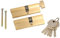 KOTARBAU® Lot de 2 cylindres profilés à fermeture identique 50 x 40 mm avec bouton de fermeture