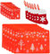 TRIXES Juego de vajilla de Navidad de 18 piezas, juego de comedor, manteles individuales, decoración, vajilla, diseño navideño, soporte para cubiertos, juego de vajilla