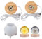 YWNYT Stampo rotondo in silicone a forma di sfera fai da te con portalampada, stampi in resina epossidica con base luminosa a LED in legno, sfera di cristallo, luce notturna, idea regalo ottimale per