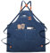 SUPRBIRD Schürze Kochschürze Grillschürze für Männer und Frauen Canvas Jeans Schürze mit Taschen und Verstellbarem Gürtel,Witziges Geschenk,für Küche Grill Handgemacht Backen (blau)
