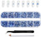 Beadsland Strasssteine für Makeup,8 Größen 2500pcs Kristall flache Rückseite Strasssteine Gesicht Edelsteine für Nägel Handwerk mit Pinzette und Wachsstift,Hellblau,SS4-SS30