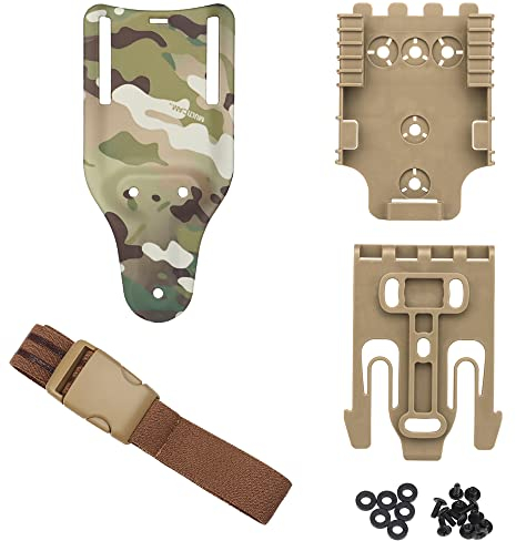 Schnellverschluss-System-Kit, mit Holster-Oberschenkelgurten, Mid-Ride-Beinschlaufen-Plattform(20cm) QLS 22 19 Adapter-Basis