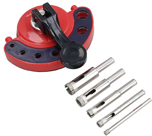 Diamond Hole Saw Set with Guide Jig 4 – 12mm for Porcelain Glass Slate Marble